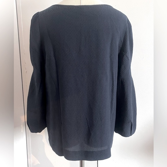 JCrew Collection blouson sleeve Birdseye weave Blouse 8 - Picture 6 of 6